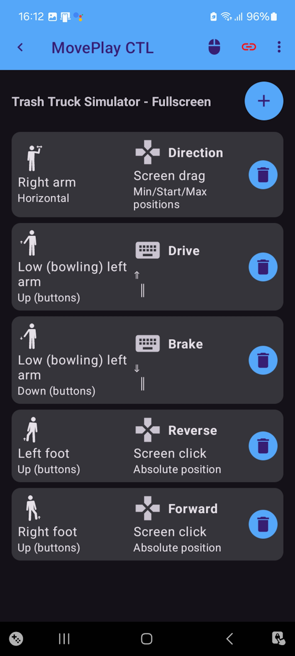 Body Moves settings